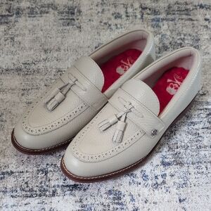 Beautiful New G/FORE Beige Tassel Golf  Loafers Women's 6.5